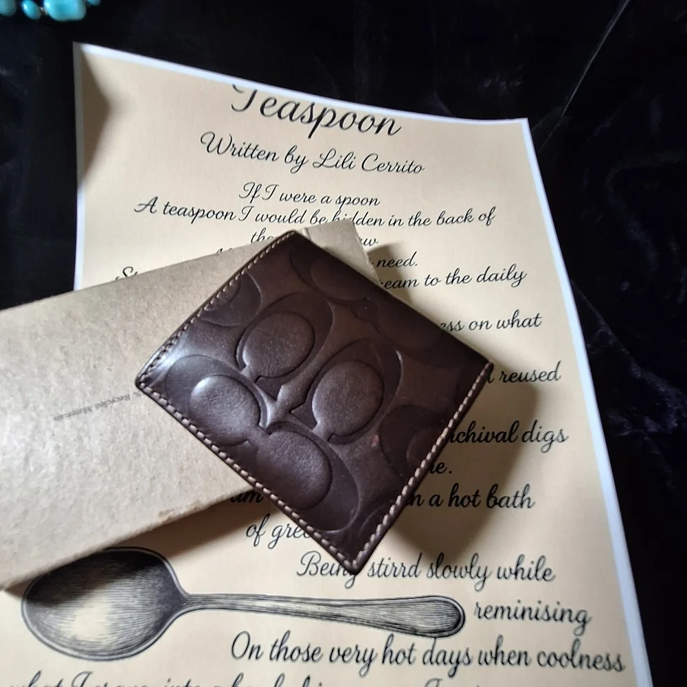 Coach Brown Leather Oragami Wallet